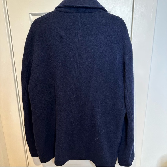 FAHERTY WOMEN'S WOOL BLEND KNIT NAVY PEACOAT OVERSIZED SZ XXL - Picture 4 of 6